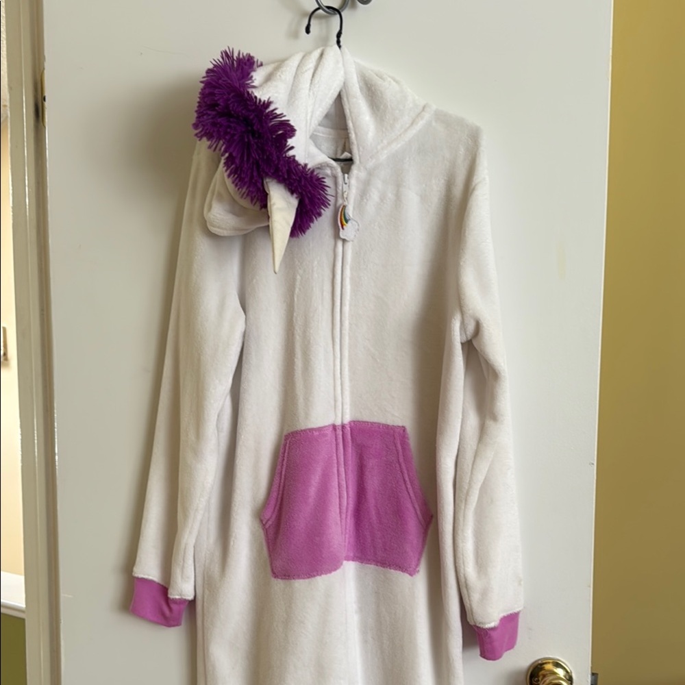 White and Purple Unicorn Onesie
